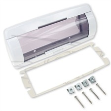 FUSION 281000-01 - 1-DIN Facia Plate with splash guard maritim universal to retrofit for boots / yacht (white)