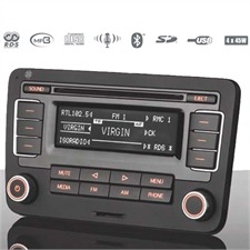 TELEFUNKEN TF AS 9090 VW - EXCELLENCE LINE 2 DIN RDS CD/MP3 Car Radio Tuner with USB & SD Bluetooth for Volkswagen / Seat