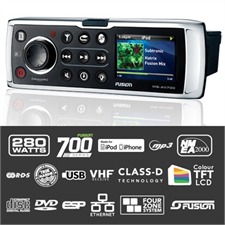 FUSION MS-AV700 - 700 Series Marine Stereo DVD / Sirius / MP3 / AM / FM / VHF / iPod / iPhone / AUX / USB boat radio