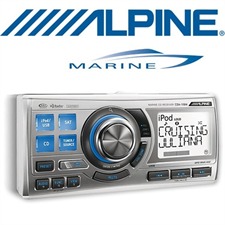 ALPINE Marine CDA-118M – Marine CD Receiver 1.8 DIN / iPod / iPhone / Bluetooth ready / USB / MP3 / WMA / AAC
