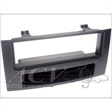 ACV 281320-11 - 1-DIN Autoradioeinbaublende mit Ablagefach zur Nachrüstung für VW Multivan Touareg Transporter T5 (schwarz)