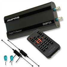 Ampire DVBT53 - Digital Mobil TV/Radio-Empfänger Diversity Tuner inkl. 2 DVBT-Antennen (Videotext / Aufnahmefunktion)