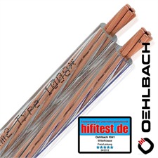 Oehlbach 1008 - Speaker Wire 25 - Lautsprecherkabel flexibel  (1m / transparent / Kupfer / 2x2,5 mm²)