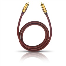 Oehlbach 20535 - NF SUB 500 - Subwoofer Cinch-Kabel (1 x Cinch auf 1 x Cinch / 5,0 m / rot/gold)