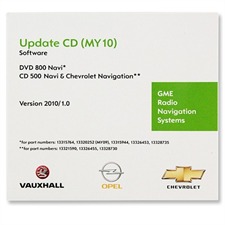  Betriebssoftware - Navigation / Radio Software-Update für Opel CD500 / DVD800 / Chevrolet Navigation (Stand 2010/1.0)