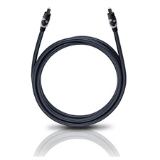 Oehlbach 132 - Easy Connect Opto - Optisches Digitalkabel 1 x Toslink auf 1 x Toslink (1 Stk / 1,0 m / schwarz/gold)
