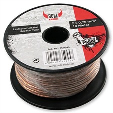 AIV Bull Audio - 350945 - Loudspeaker cable Mini-coil (10m / transparent / copper / 2x0,75 qmm)