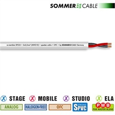 Sommer Cable SP225 - SC-MERIDIAN - Lautsprecherkabel (1 m / 2x2,5 qmm / 7,8mm / weiß)