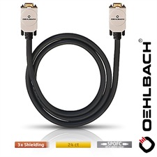 Oehlbach 9007 - VGA 1500 - VGA-Videokabel 1 x Sub-D-Stecker auf 1 x Sub-D-Stecker (1 Stück / 1 x 15 m / schwarz/silber)