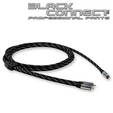 Goldkabel 63505 - Subwoofer 0150 - Audiokabel 1 x Cinch auf 2 x Cinch (1 Stück / 1,5 m / schwarz/silber)