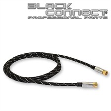 Goldkabel 103006 - SAT 0250 - Analoges Satellitenkabel 1 x F-Antennenstecker auf 1 x F-Antennenstecker (1 Stück / 2,5 m / schwarz/silber)