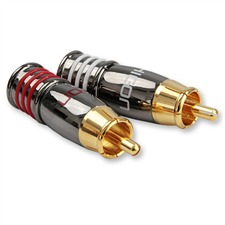  HICON HIS2-CM07 - RCA Phono Plug  (1 pair / chrome/gold plated)