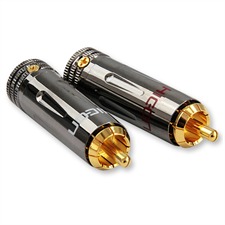  HICON HIS2-CM09 - RCA Phono Plug  (1 pair / chrome/gold plated)