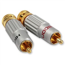  HICON HIS2-CM13 - RCA Phono Plug  (1 pair / chrome/gold plated)