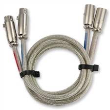 Burmester XLR 3 - hochwertiger Kabelsatz (2 x 1m / XLR-Stecker / silber)