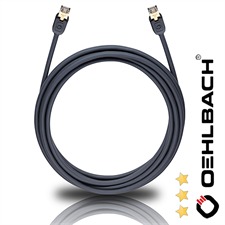Oehlbach 9392 - Stream Plus 220 - CAT-6-Netzwerk-/Patchkabel, 1 x RJ45 auf 1 x RJ45 (1 Stück / 2,20 m / schwarz)