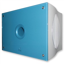T + A TALIS TLW 4A - aktiver Subwoofer (450W / silber mit blauer Glasfront / 1 Stück)