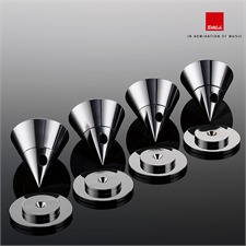 DALI 280213 - verstellbare Spikes mit Unterlegscheiben (schwarz chrome / 4 Stück)
