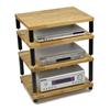 Atacama APOLLO - STORM 6 - high-quality hi-fi rack - 4 levels (total of 4 shelves made from light solid oak / silk black modules / completely decoupled / incl. spikes)