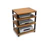 Atacama APOLLO - STORM 6 - high-quality hi-fi rack - 4 levels (total of 4 shelves made from dark solid oak / silk black modules / completely decoupled / incl. spikes)