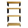Atacama EVOQUE ECO 60/40 SE2 - hi-fi rack (4 shelves made from light bamboo solid wood = natural bamboo / satin black leg modules / incl. spikes)
