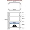 Atacama EVOQUE ECO 60/40 SE2 - hi-fi rack (4 shelves made from light bamboo solid wood = natural bamboo / satin black leg modules / incl. spikes)