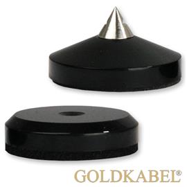 Goldkabel AS-40610 Spike & Disc Set of 4 Pieces - small - Goldkabel - small spikes with flat washers (each 4 pcs / black)
