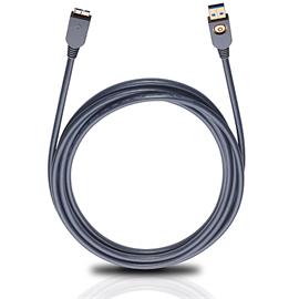 Oehlbach 9232 - USB Max A/M 500 - Max A/Micro B USB-3.0-Kabel, Type-A auf Type-Micro-B (1 Stück / 5 m / dunkelgrau)