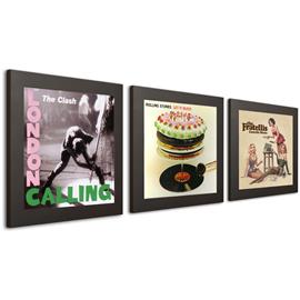 Art Vinyl Schallplattenrahmen - Play & Display für LPs (3er-Set / 12" Vinyl Wechselrahmen / in Geschenkverpackung / schwarz)