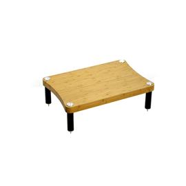 Atacama EVOQUE ECO 60/40 SE2 - hi-fi rack - 165 mm shelf-module (made from light bamboo solid wood = light bamboo / satin black leg modules / incl. spikes)