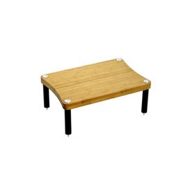 Atacama EVOQUE ECO 60/40 SE2 - hi-fi rack - 215 mm shelf-module (made from light bamboo solid wood = light bamboo / satin black leg modules / incl. spikes)