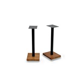 Atacama APOLLO - CYCLONE 6 - high-quality loudspeaker stands (615 mm / black & base plate made from dark solid oak / incl. spikes / 1 pair)