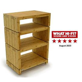Atacama ELITE ECO 24 Reference series - high-quality hi-fi rack (4 levels made of natural bamboo / incl. spikes)