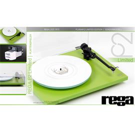 Rega Planar 2 Sonderedition grün mit Rega  RB220 Tonarm und Rega CARBON MM-Tonabnehmer - AUSSTELLER