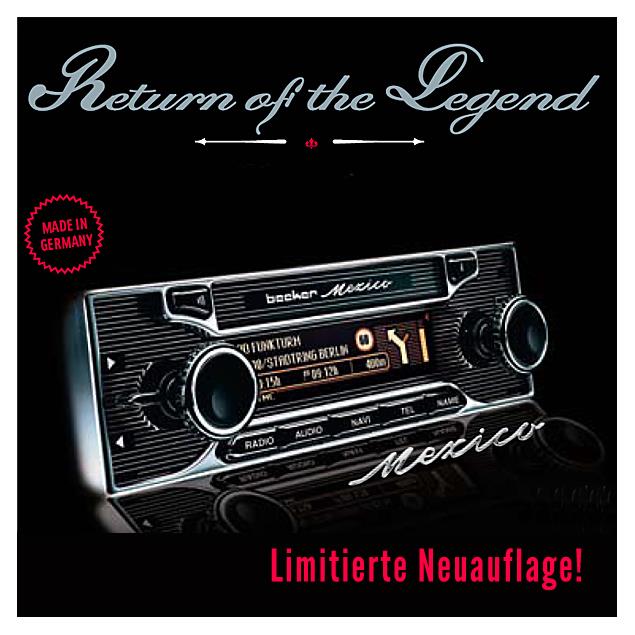 Becker 7942 - Mexico Retro - LIMITED new edition 2014-2015 1 DIN navigation system (TMC / MP3 / Bluetooth / Map V 6.0/2014)