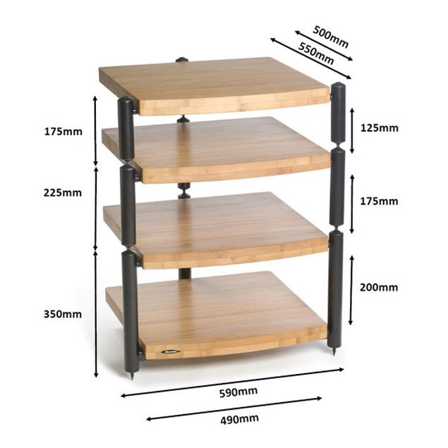Atacama ERIS ECO 5.0 - hi-fi rack with 3 modules (bamboo solid wood / spikes) - from the exhibition (normal RRP = 459,90 Euro) -  sale ONLY possible with pick up!
