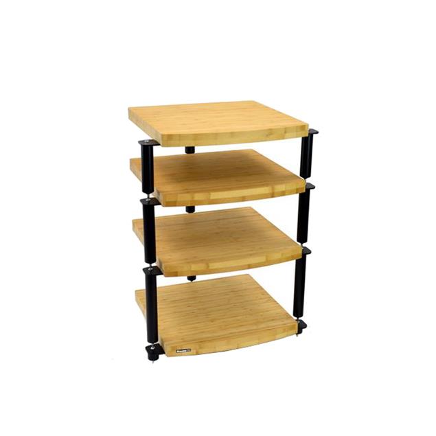 Atacama Eris2 Eco 5.0 - hi-fi rack - 4 levels (total of 4 shelves made from light bamboo solid wood = natural bamboo / incl. silver spikes)