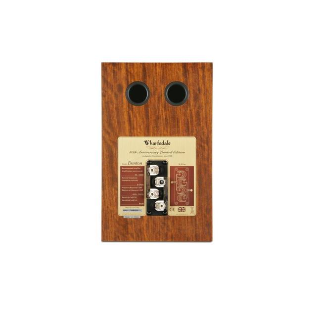 Wharfedale DENTON 80th Anniversary - 2-way bass reflex bookshelf loudspeakers (20-100 Watts recommended amplifier power / mahogany red veneer / 1 pair)